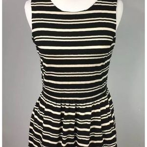 Madewell Striped Texture Sleeveless Cotton Dress S